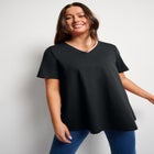 Built-In Bra V-Neck Short-Sleeve Tee image number 0
