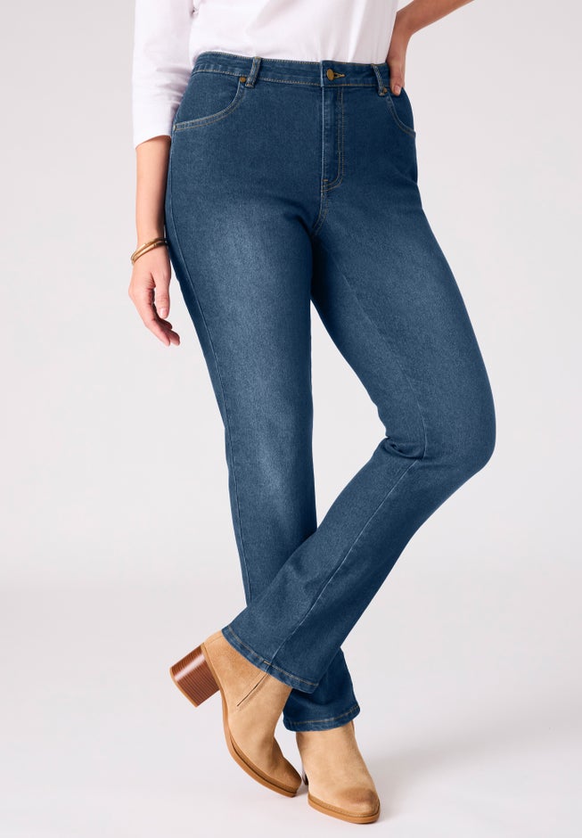 Stretch Bootcut Clean Jeans image number 2