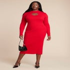 Heart Cutout Midi Dress image number null