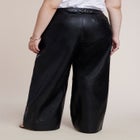 Textured Faux Leather Wide Leg Pant image number 2