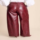 Textured Faux Leather Wide Leg Pant image number null