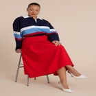 Pleated Belted Midi Skirt image number 2