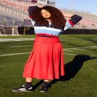 Pleated Belted Midi Skirt image number 0