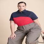 Asym Zipper Neck Polo Shirt image number null