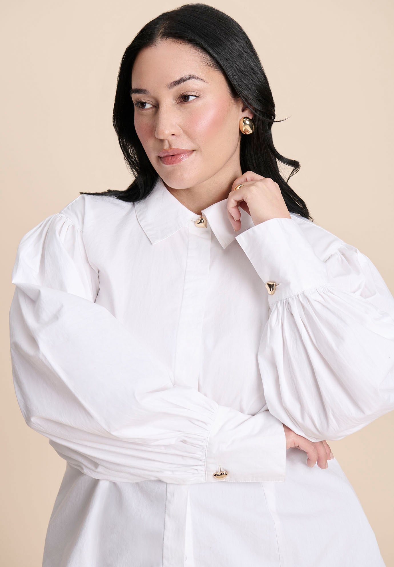 Poet Sleeve Button Up Shirt image number 2