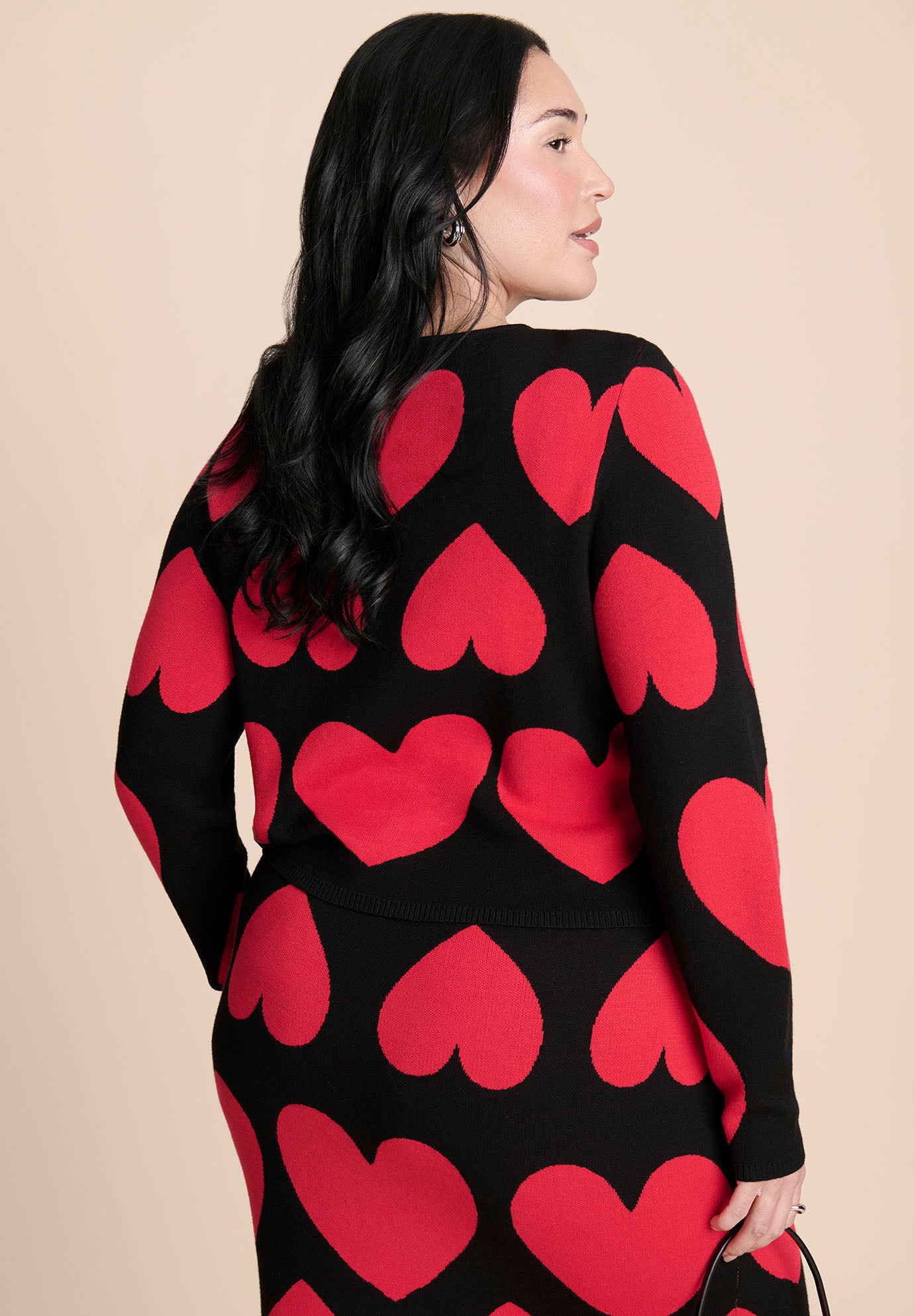 Heart Cropped Cardigan image number 3