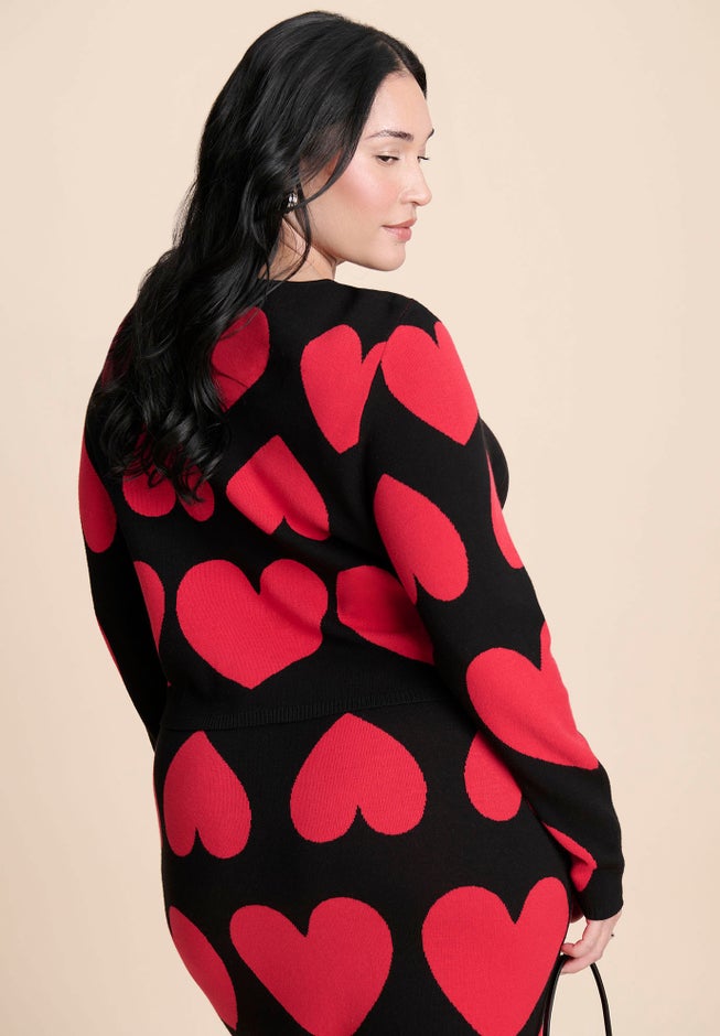 Heart Cropped Cardigan image number 4