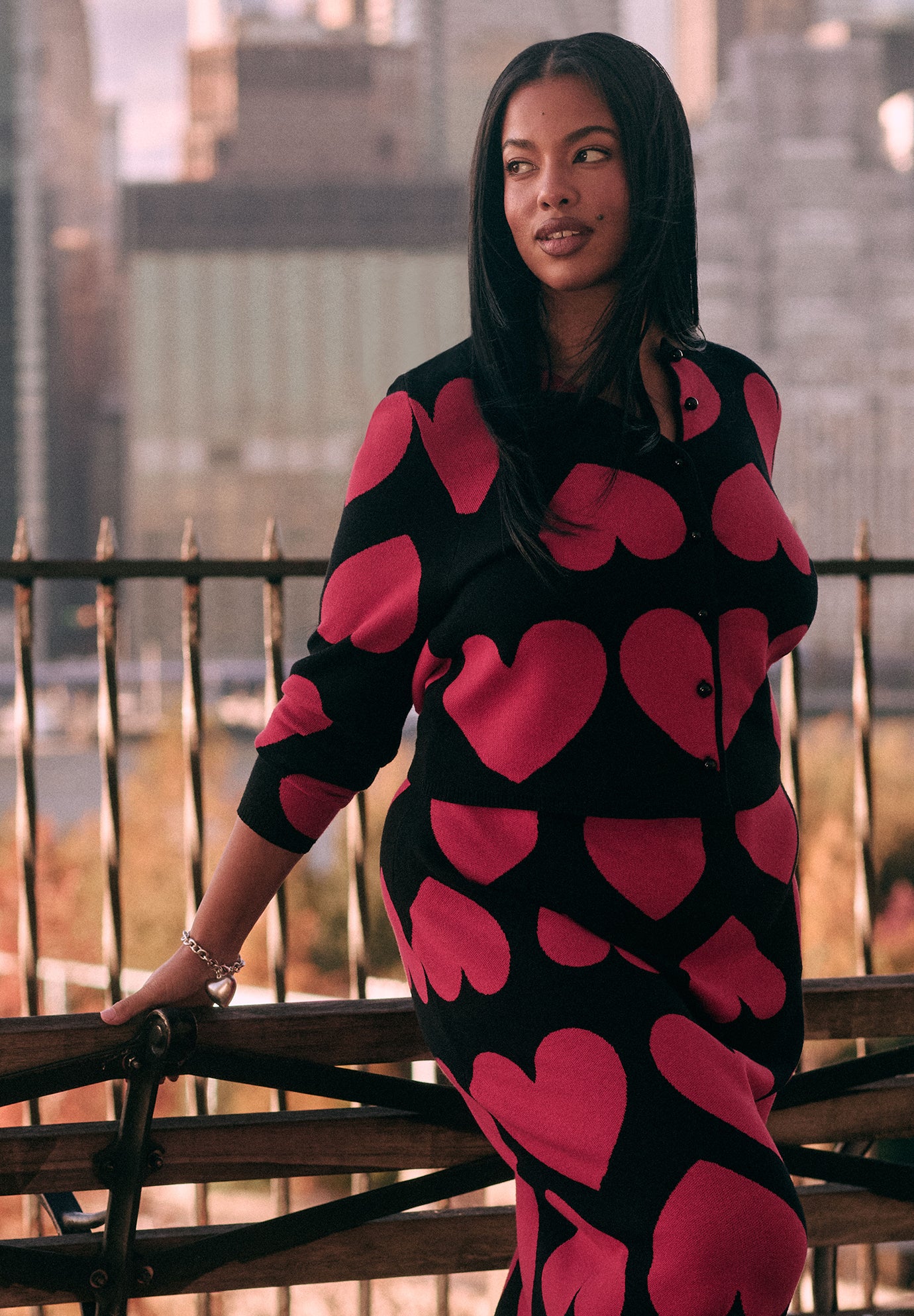 Heart Cropped Cardigan image number 0