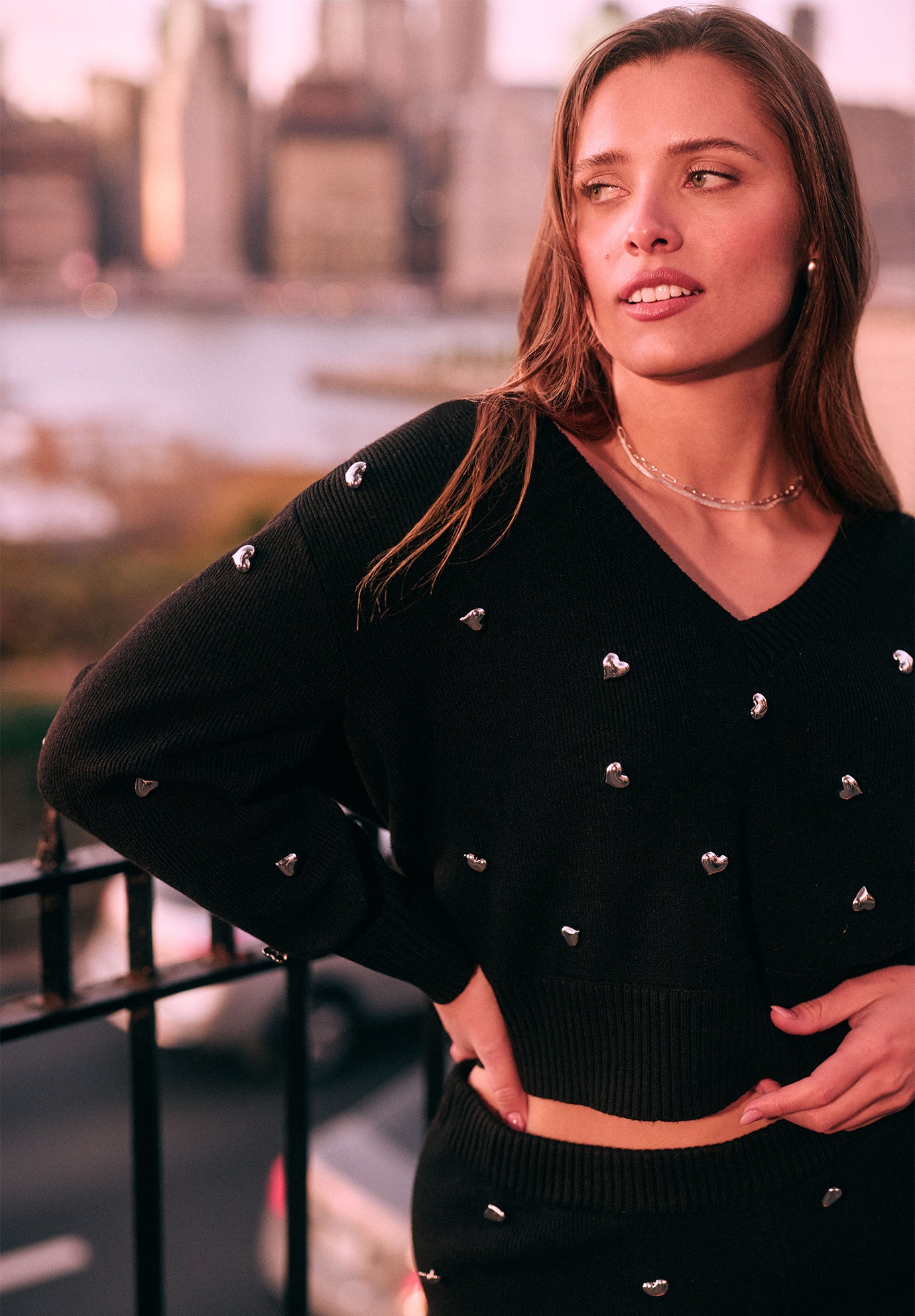 Heart Embellished Sweater image number 0