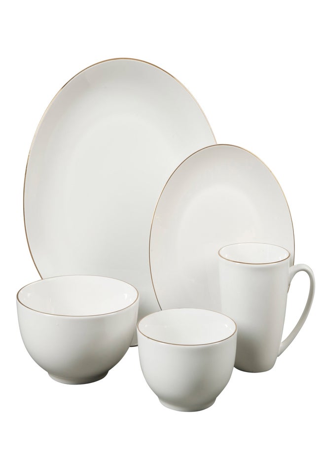 Ogalla 30-Piece Dinnerware Set with Gold Rim image number 2
