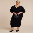 Wrap Sweater Maxi Dress image number null