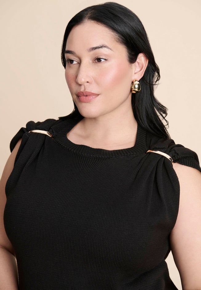 Metal Detail Sweater Dress image number 3