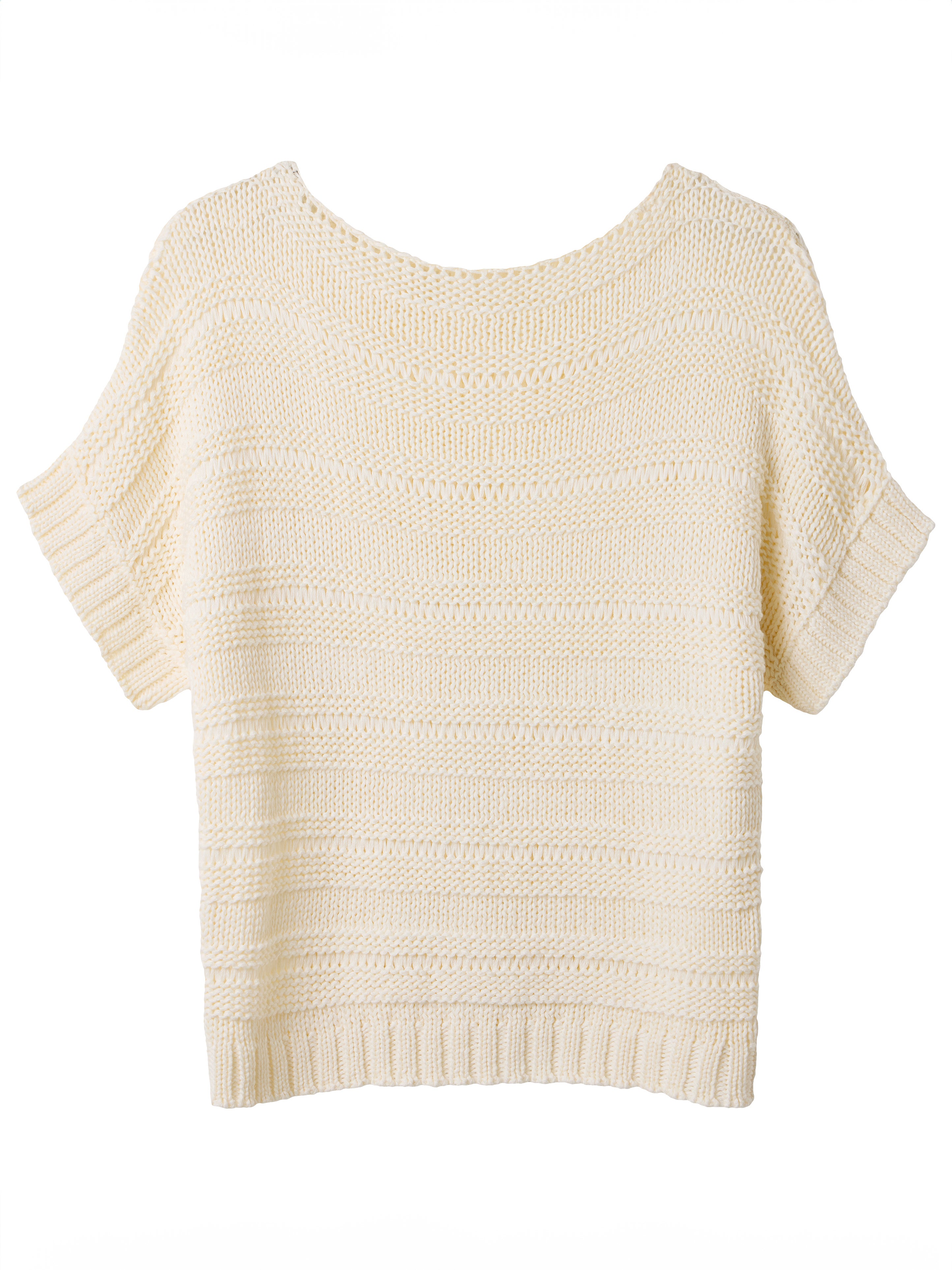 Boatneck Pointelle Sweater image number 4