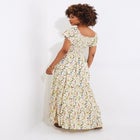 Smocked Crinkle Meadow Maxi Dress image number null
