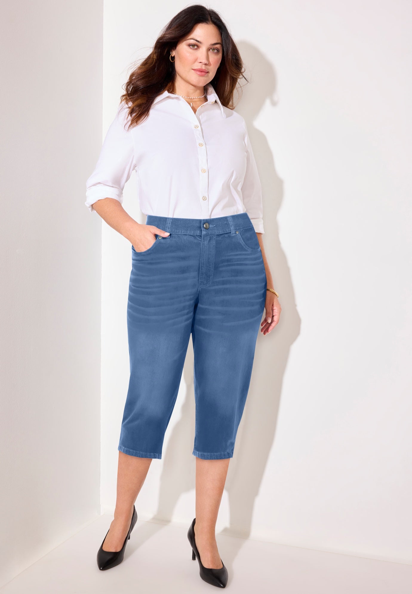 Right Fit&reg; Curvy Jean Capri image number 0