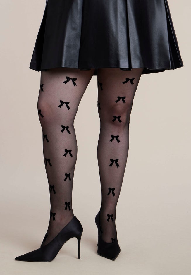 Sheer Bow Tights image number 1