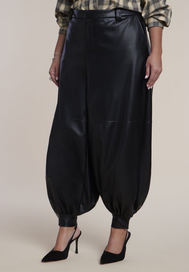 Faux Leather Balloon Pant image number 1