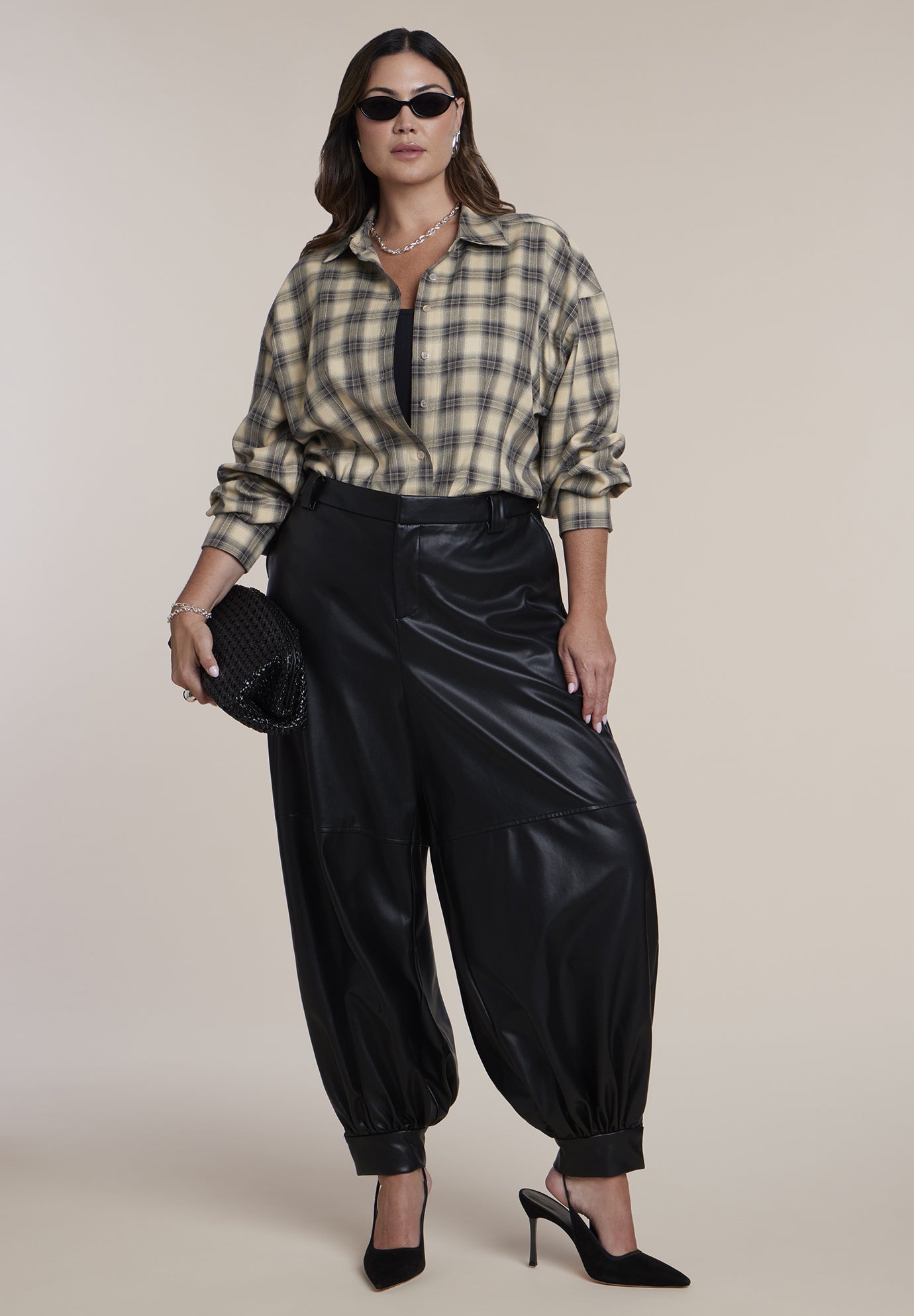 Faux Leather Balloon Pant image number 0