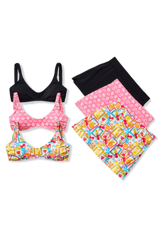 Scoop Neck Shirred Bikini Top image number 7