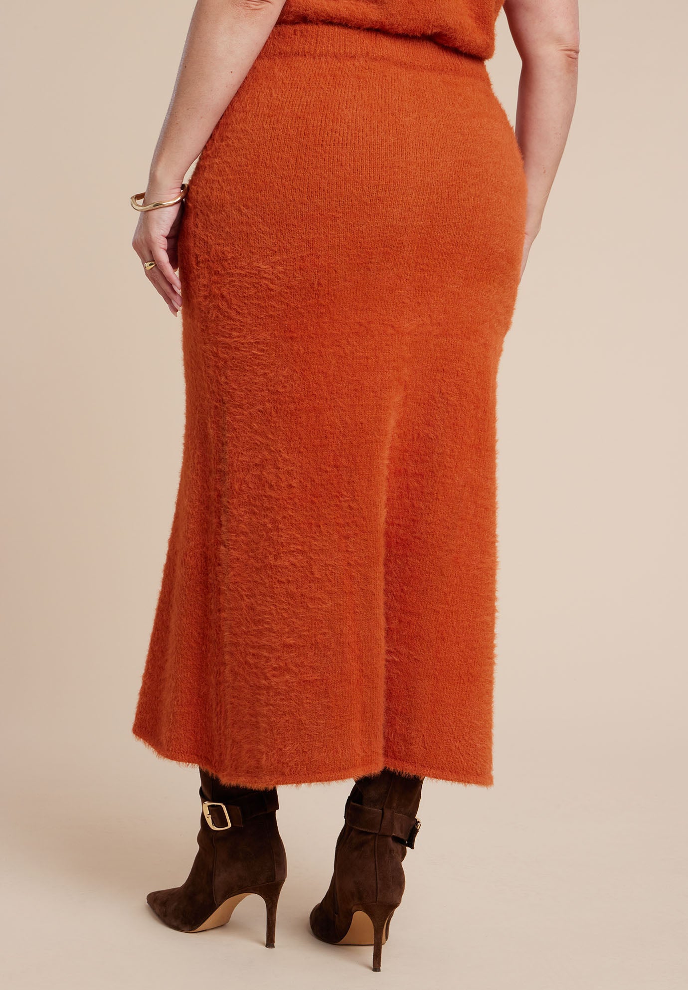 Fuzzy Maxi Sweater Skirt image number 2