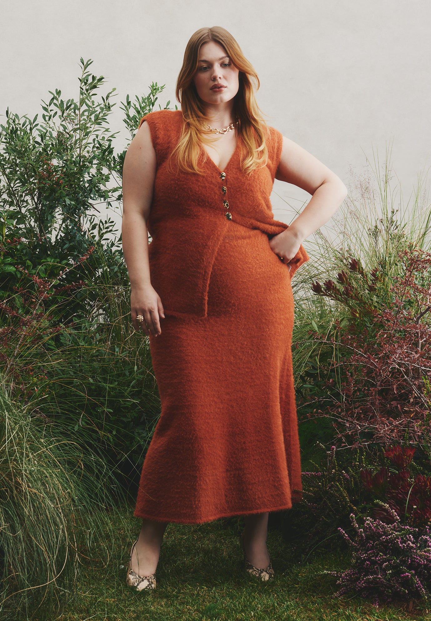 Fuzzy Maxi Sweater Skirt image number 0