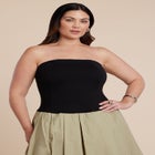 Strapless Combo Dress image number null