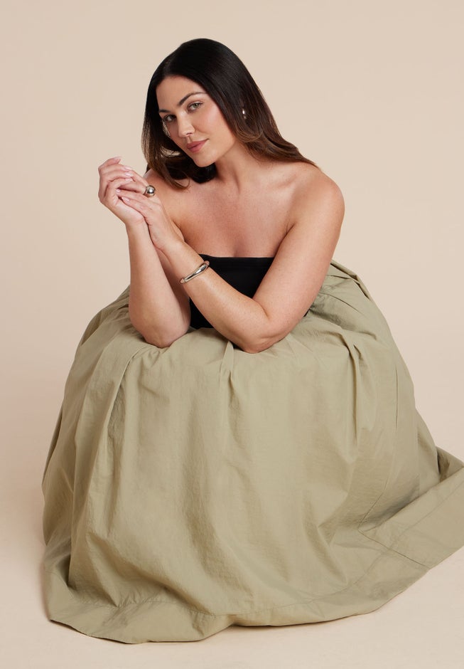 Strapless Combo Dress image number 5