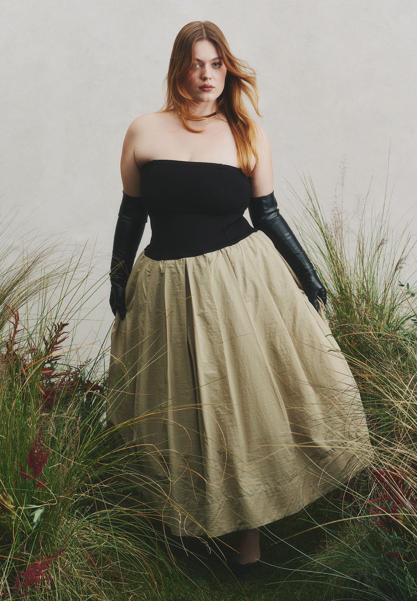 Strapless Combo Dress image number 0