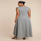 Notch Seam Detail Ponte Dress image number 3