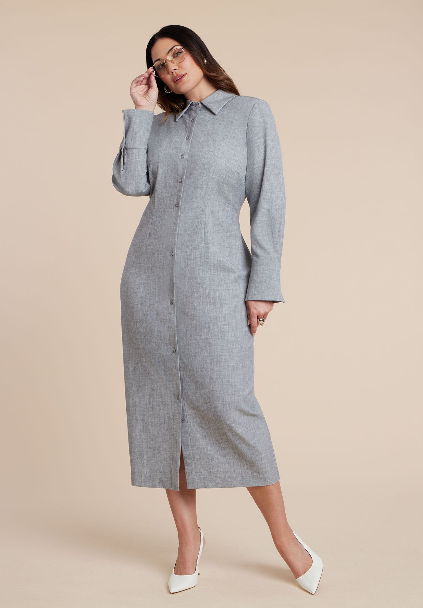 Collared Midi Dress image number 1