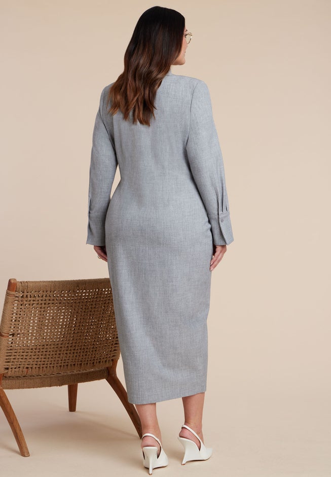 Collared Midi Dress image number 5