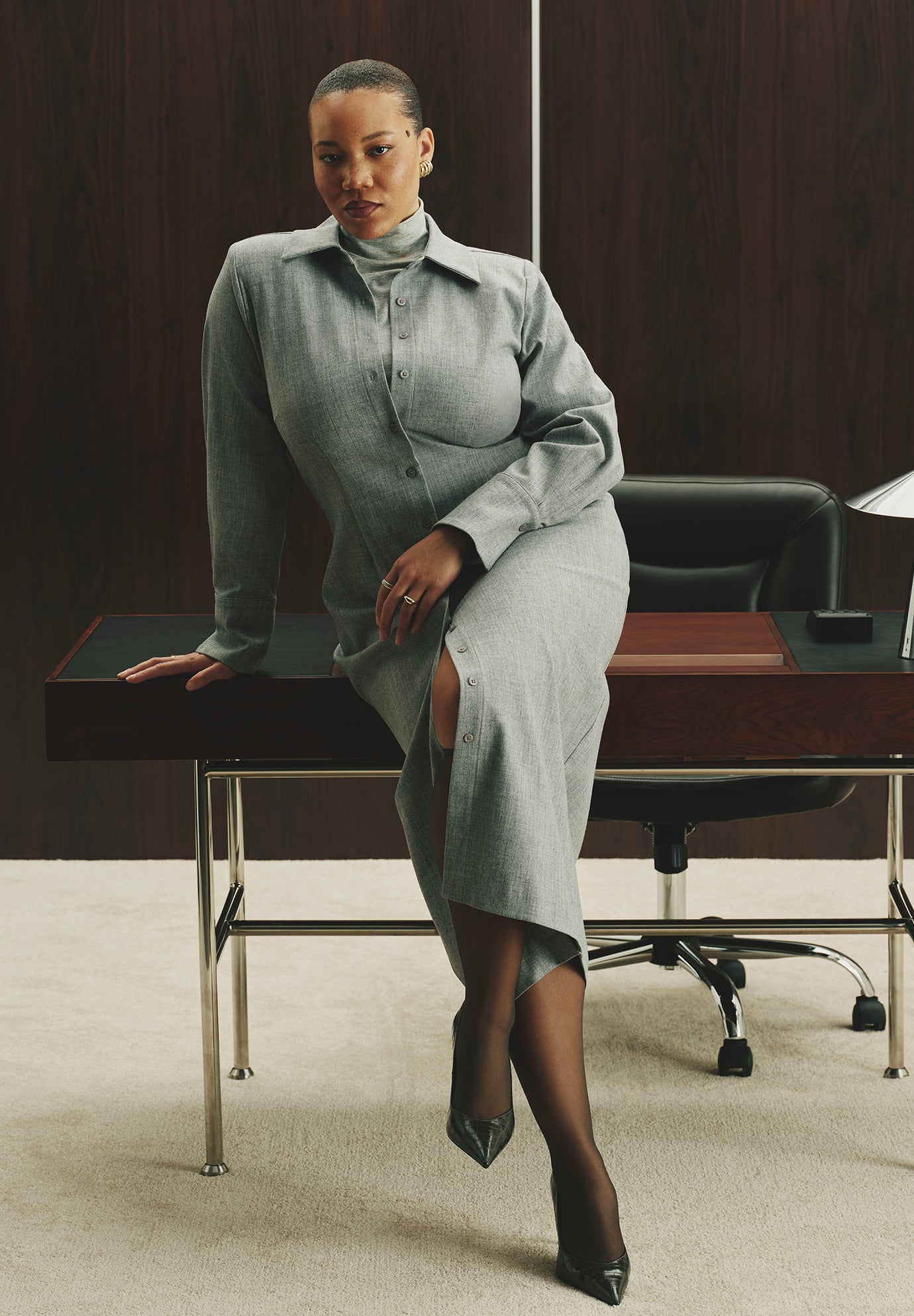 Collared Midi Dress image number 0