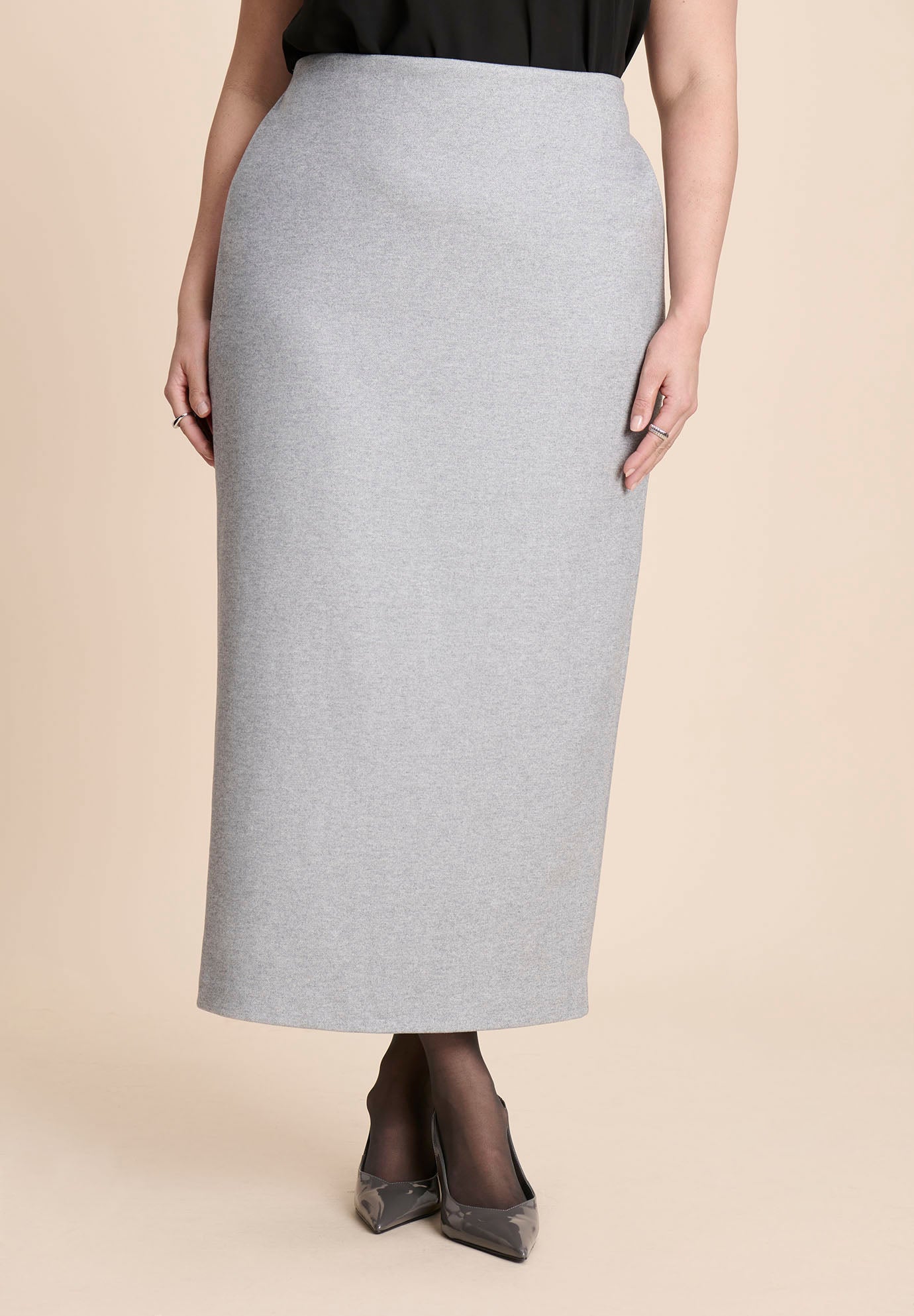 Heathered Column Maxi Skirt image number 0