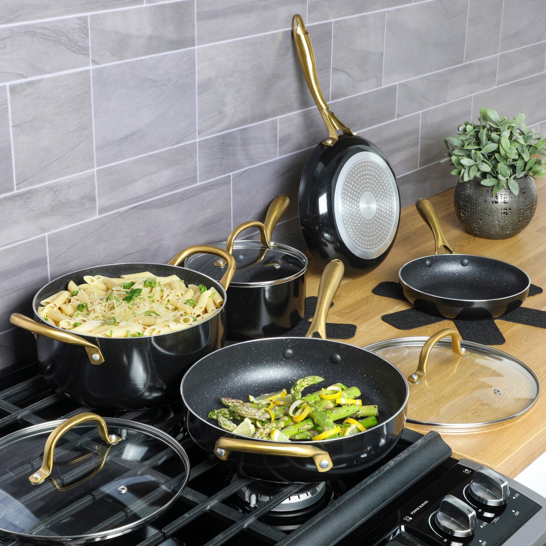  12-PC. Non-Stick Aluminum Cookware Set image number 0