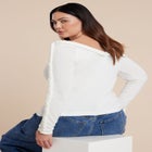 Extended Cable Detail Sweater image number null