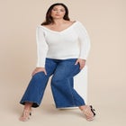 Extended Cable Detail Sweater image number null