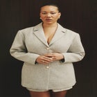 Nipped Waist Wool Blend Blazer With Back Adjuster  image number null