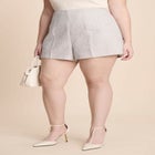 Highwaist Wool Blend Mini Suiting Short image number null