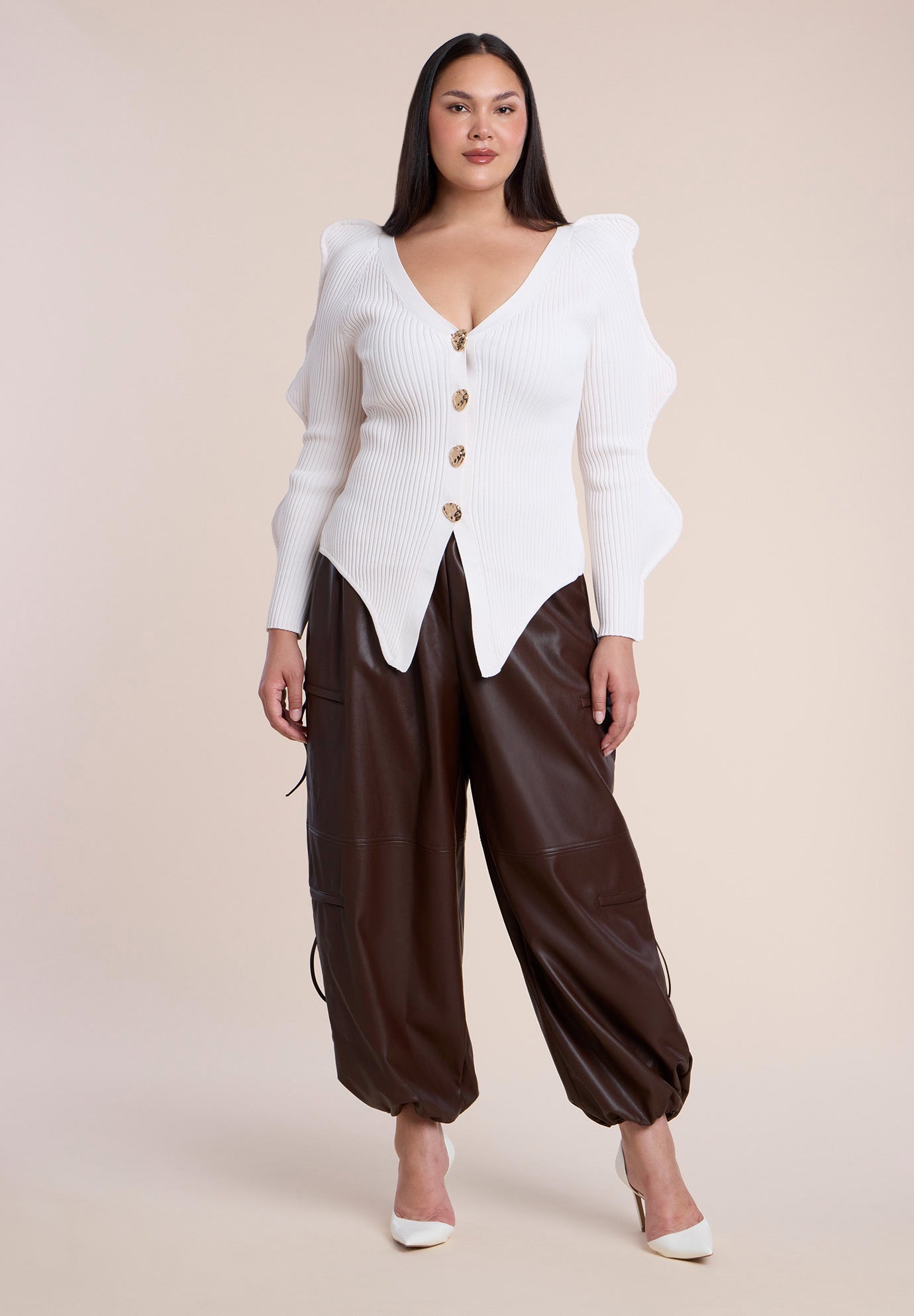 Rounded Sleeve Cardigan image number 3