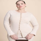 Longline Button Up Cardigan image number null