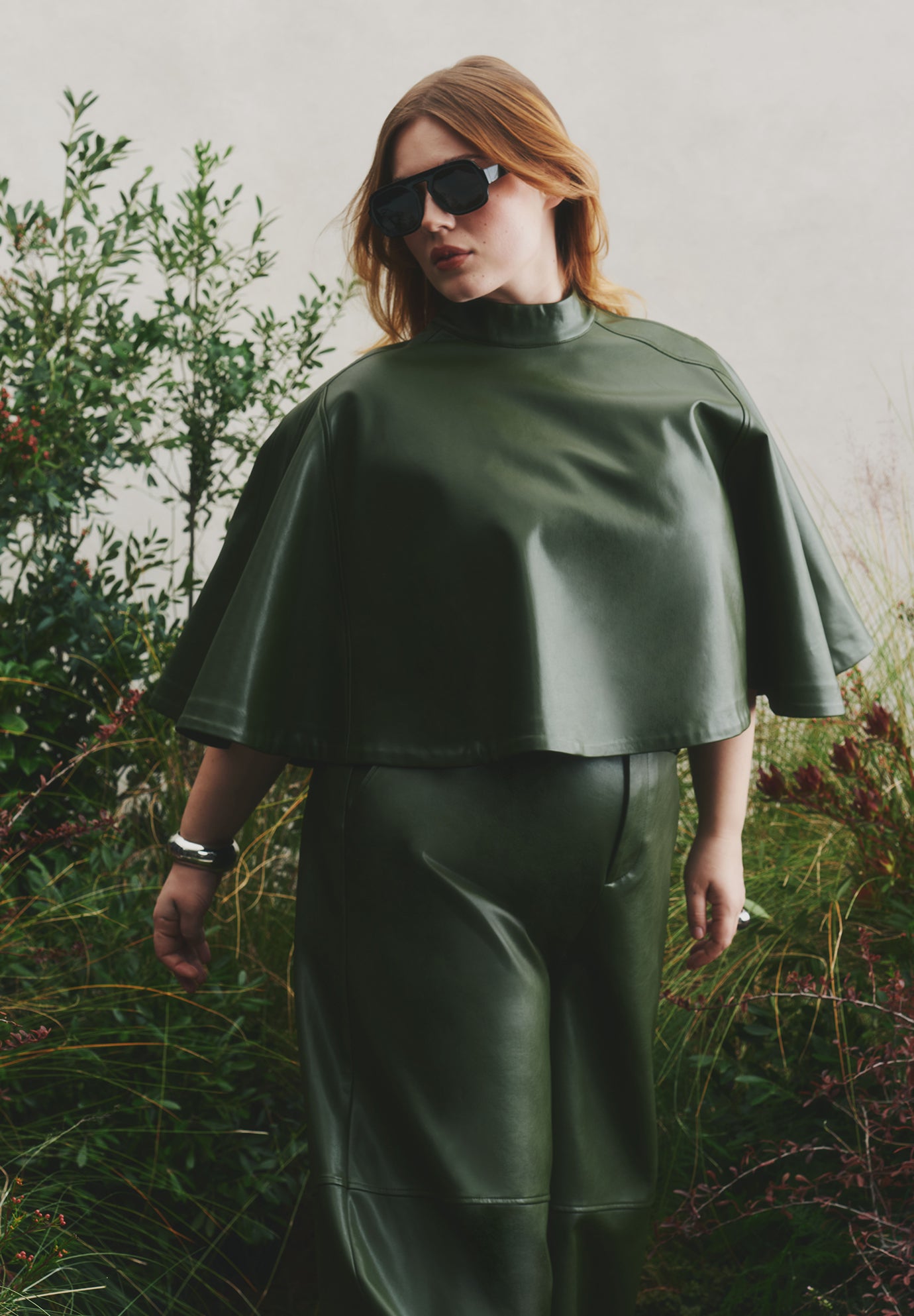 Faux Leather Cape Top image number 0
