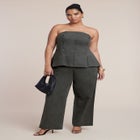 Seam Detail Strapless Top image number null