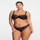 The Thong- Floral Lace image number null