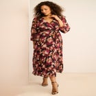 Pleated Chiffon Maxi Dress image number null