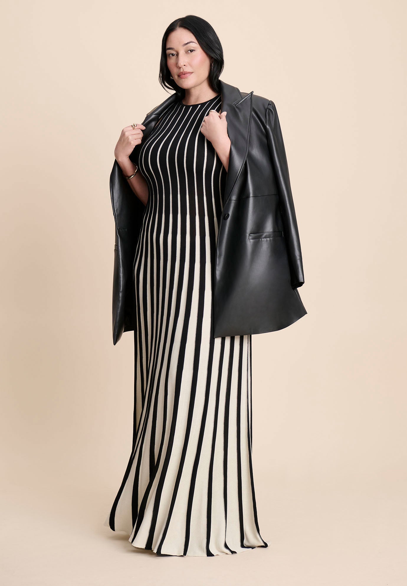 Two Tone Sweater Dress image number 0