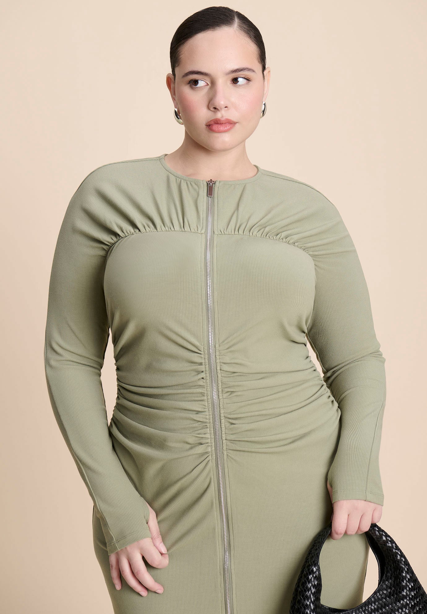 Zipper Front Maxi Dress image number 2