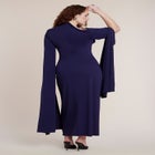 Cape Sleeve Draped Maxi Dress image number 1