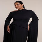 Cape Sleeve Draped Maxi Dress image number 2