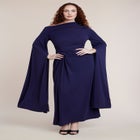 Cape Sleeve Draped Maxi Dress image number 0