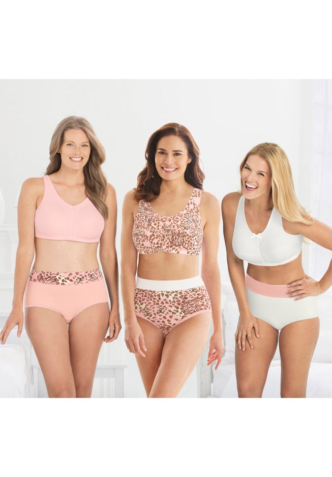 3-Pack Cotton Wireless Bra image number 1